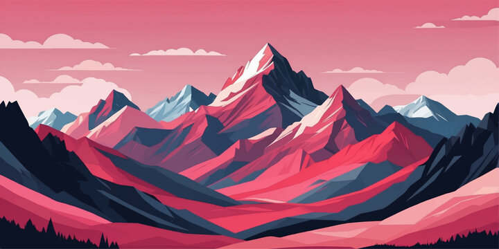 Majestic snow-covered peaks of the Himalaya glow under a golden mountain sunrise and sunset view across an alpine winter landscape with high glaciers and clouds surrounding the Everest summit terrace