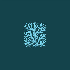 Obraz premium Coral logo design concept
