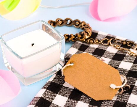 A Small Glass Box with Dusty Contents on a Neutral Background