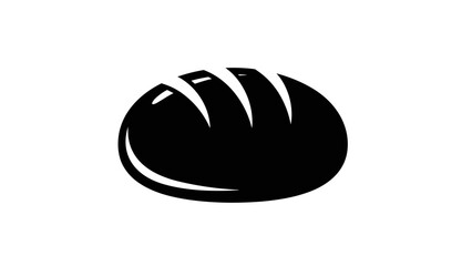 Obraz premium Simple Bread Loaf Silhouette Icon