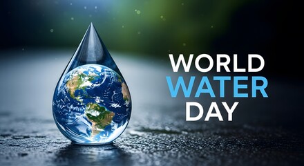 Fototapeta premium World water day celebrating earth's life giving resource and conservation efforts