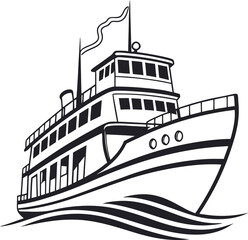 Fototapeta premium vector illustration of a ship