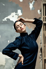 Generated art and fashion portrait of a woman.