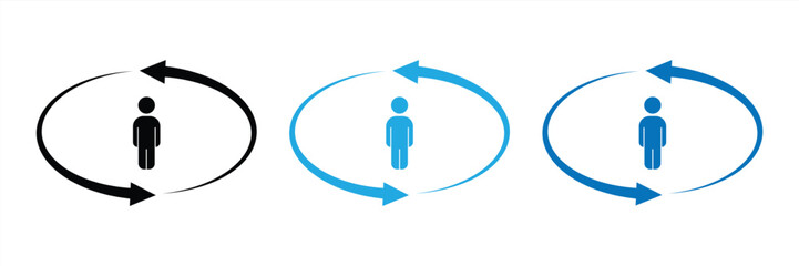 Collection of Street View icons in various styles. Vector illustration