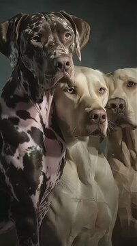 DOGS LOVE VALENTINES CONCEPT