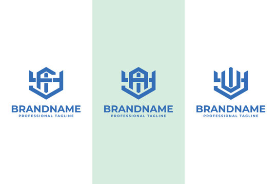 Letters YFI YAI YUI Hexagon Logo, for YIF IFY YIA IAY YIU IUY initials