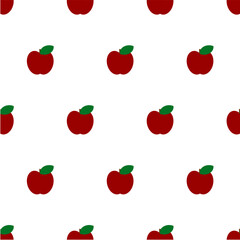 seamless pattern with red apple