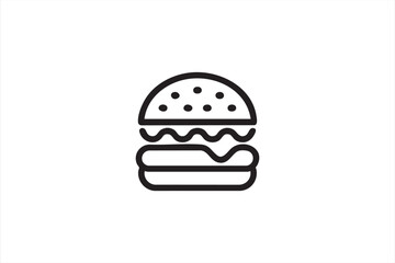 Fototapeta premium Black And White Hamburger Icon For Menu And App UI