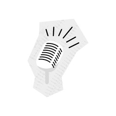 Microphone scrapbook cutout © Hashslingingslasher