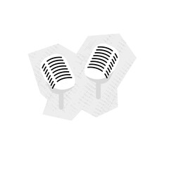 Microphone scrapbook cutout