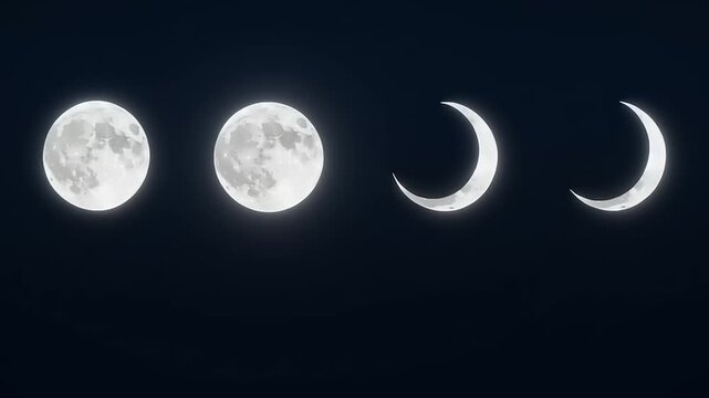 Lunar Eclipse Phases in the Night Sky.