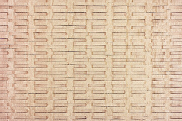 perforated protective packaging cardboard for parcel shipping. high resolution. top view.