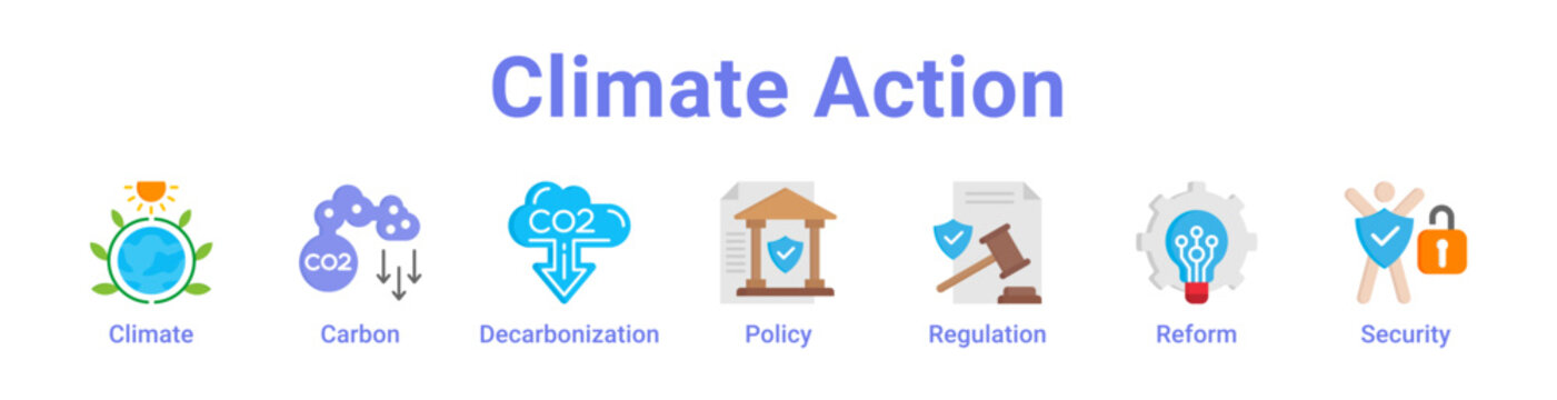 Climate Action Icon Banner