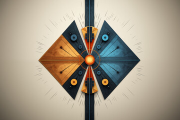 Background concept of strategic layout with abstract symmetry.