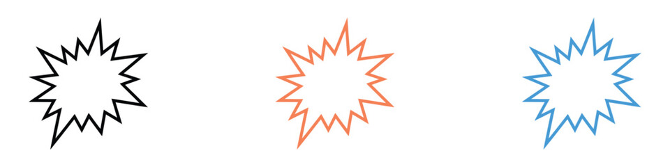 Starburst icon vector. explosion speech bubble symbol. vector illustration. © MdNurul