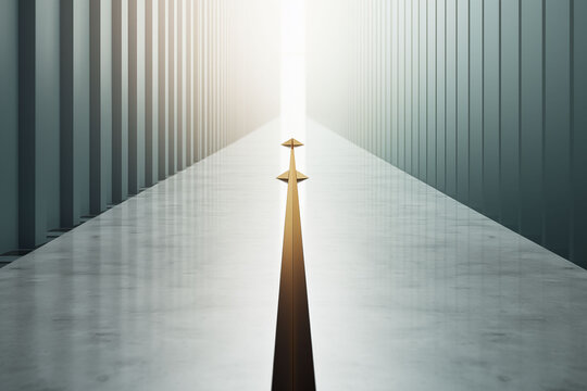 The concept of strategic planning using converging parallel lines.