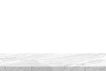 White Marble Table, Suitable for Product Presentation Backdrop, Display, and Mock up. (Transparent PNG File)