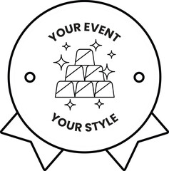 Fototapeta premium A gold and silver certificate with a gold and silver pyramid on it