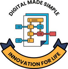 Fototapeta premium Digital made simple is the concept of this logo
