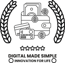 Fototapeta premium A wallet with a bunch of coins and a credit card