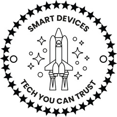 Fototapeta premium A black and white image of a rocket with the words 