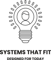 Fototapeta premium A light bulb with a person inside of it