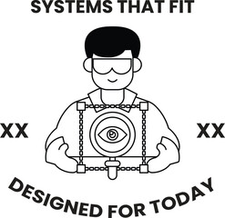 Fototapeta premium A man is holding a camera