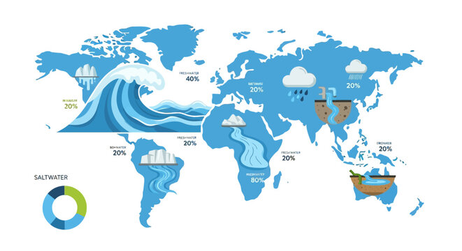World Water Distribution Infographic
