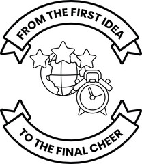 Fototapeta premium A black and white image of a clock