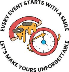 Fototapeta premium A pizza with a clock on it that says 