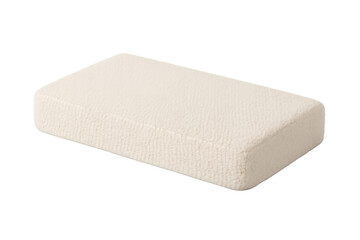 Fototapeta premium Beige rectangular pillow cushion providing comfort and support