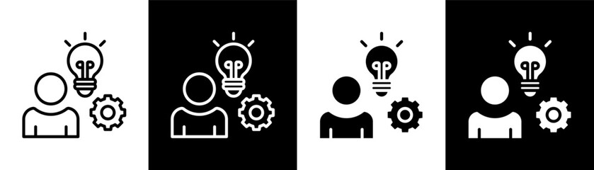 initiative white icon set design