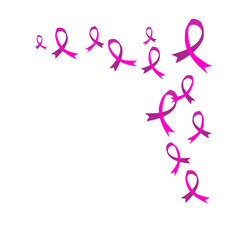 Obraz premium World cancer day ribbon corner