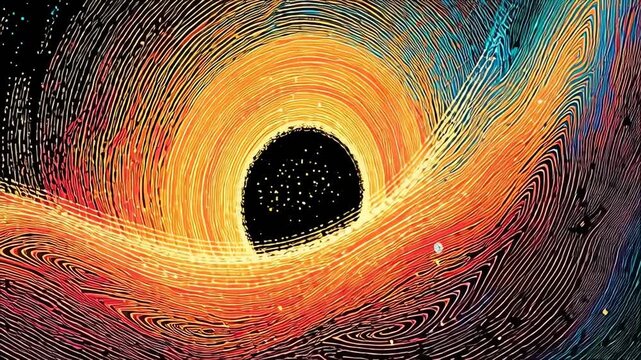 Black Hole with Swirling Accretion Disk.