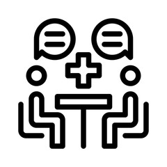 Obraz premium consultation line icon