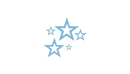 Obraz premium A light blue star is situated on a transparent background.