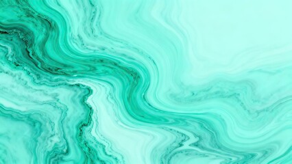 Abstract swirling teal and green patterns