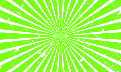 Abstract retro burst background. Vintage grunge sun rays. Old green grunge sunburst wallpaper