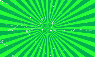 Green and white sunburst background. Sunburst vector illustration. Sunburst background