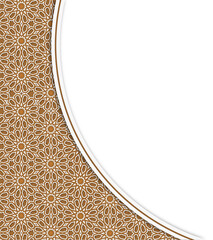 Ornamental Islamic Pattern Frame with Copy Space
