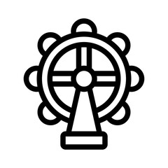 Obraz premium catherine wheel line icon