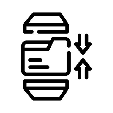 compressed file line icon