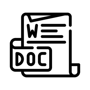 Word document line icon