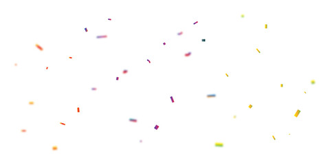 Fototapeta premium Colorful Confetti Shower Falling On Clean White Background Creating Joyful Festive Celebration Atmosphere For Party And Event Design