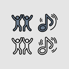 Fototapeta premium Music and people celebrating together.