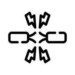 electric spark line icon