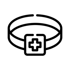 medical alert bracelet line icon