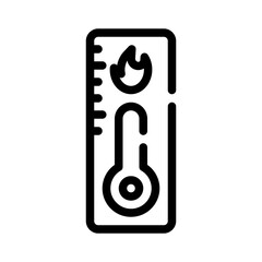 thermometer line icon