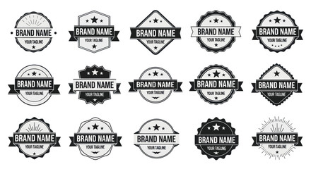 Collection of Black and White Logos.