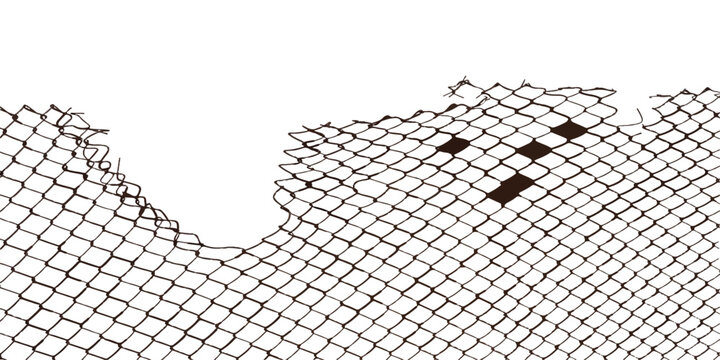 Seamless metal mesh pattern featuring a black barbed razor wire fence design on a steel chain link grid for a secure architectural wallpaper backdrop illustration